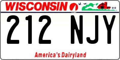WI license plate 212NJY