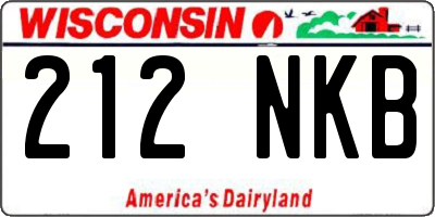 WI license plate 212NKB