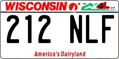 WI license plate 212NLF