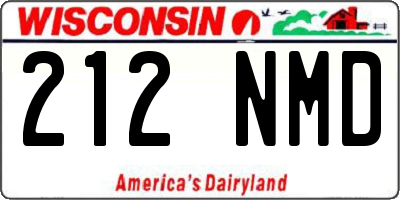WI license plate 212NMD