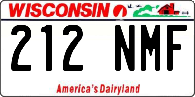WI license plate 212NMF