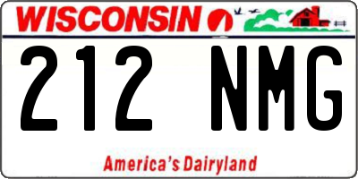 WI license plate 212NMG