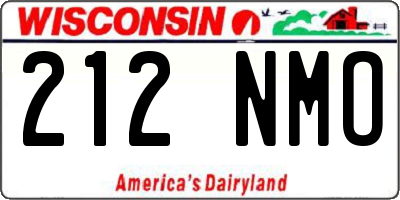 WI license plate 212NMO