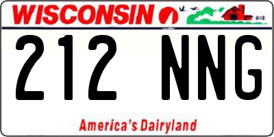 WI license plate 212NNG