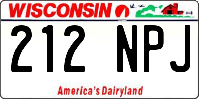 WI license plate 212NPJ