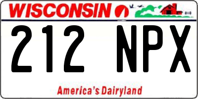 WI license plate 212NPX
