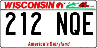 WI license plate 212NQE