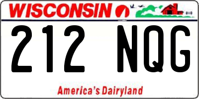 WI license plate 212NQG
