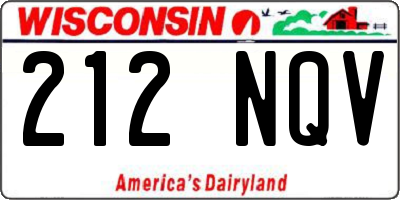 WI license plate 212NQV