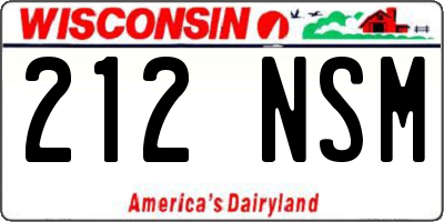 WI license plate 212NSM