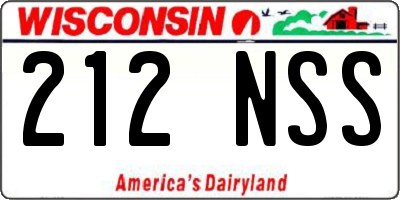 WI license plate 212NSS