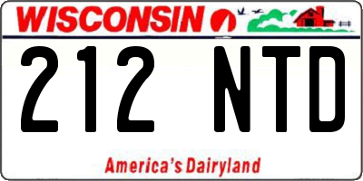 WI license plate 212NTD
