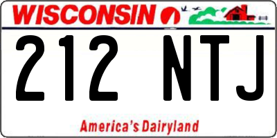 WI license plate 212NTJ