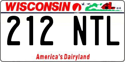 WI license plate 212NTL
