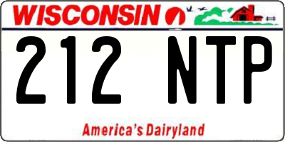 WI license plate 212NTP