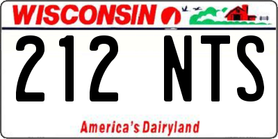 WI license plate 212NTS