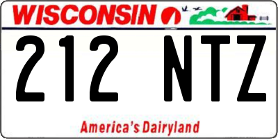 WI license plate 212NTZ