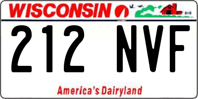 WI license plate 212NVF
