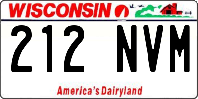 WI license plate 212NVM