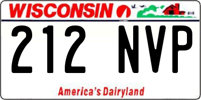 WI license plate 212NVP