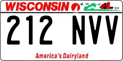 WI license plate 212NVV