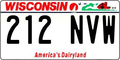 WI license plate 212NVW