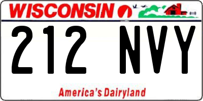 WI license plate 212NVY