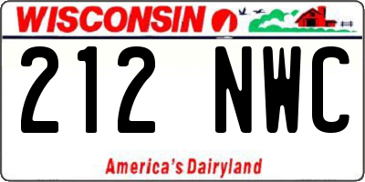 WI license plate 212NWC