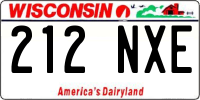 WI license plate 212NXE