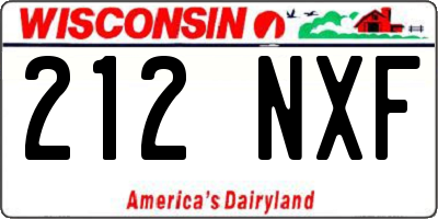 WI license plate 212NXF