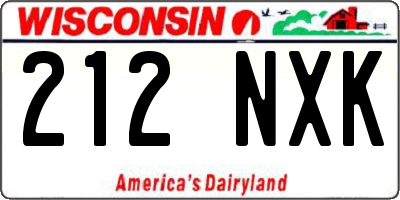 WI license plate 212NXK