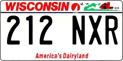 WI license plate 212NXR