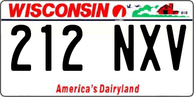 WI license plate 212NXV