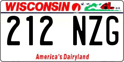 WI license plate 212NZG
