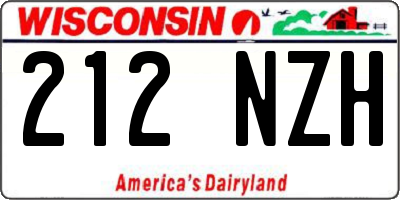 WI license plate 212NZH
