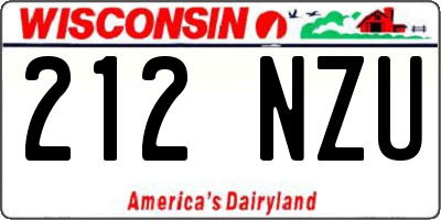 WI license plate 212NZU