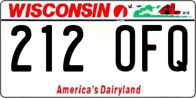 WI license plate 212OFQ