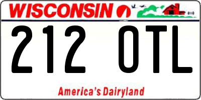 WI license plate 212OTL