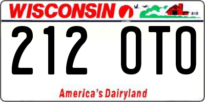 WI license plate 212OTO