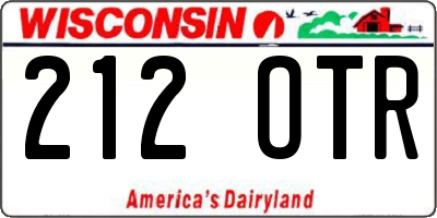 WI license plate 212OTR