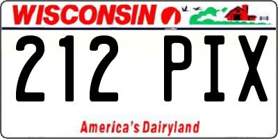 WI license plate 212PIX