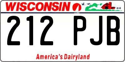 WI license plate 212PJB