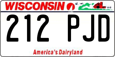 WI license plate 212PJD