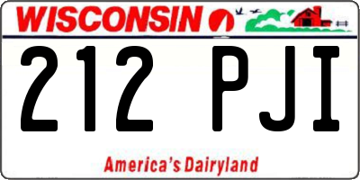 WI license plate 212PJI