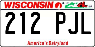 WI license plate 212PJL
