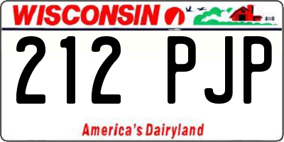 WI license plate 212PJP