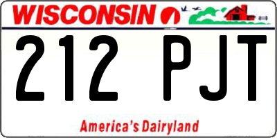 WI license plate 212PJT