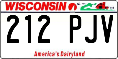 WI license plate 212PJV