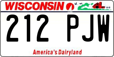 WI license plate 212PJW