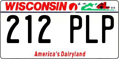 WI license plate 212PLP